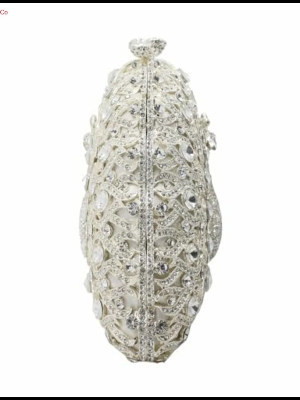 Peacock Crystal Clutch Rhinestone Evening Bag with Detachable Chain